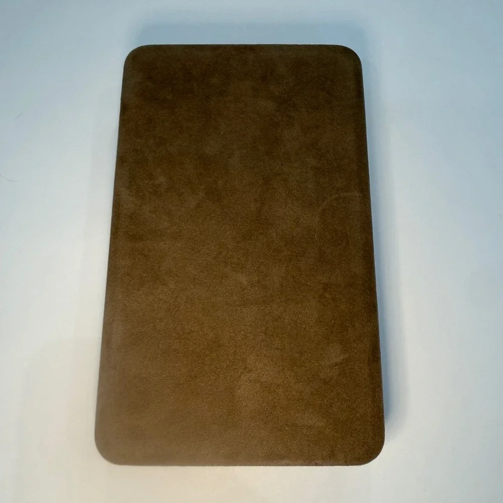 Tama Jewelry Co Ltd Brown Suede Cream Velvet Presentation Case Tokyo
